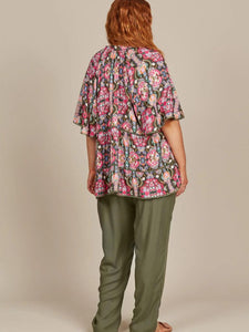 Isle Of Mine Esme Top Olive Fleuron