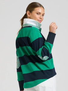 EST 1971 Rugby Cotton Sweatshirt Navy & Green