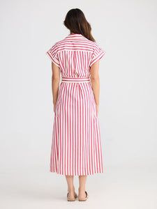 Brave + True Portia Dress Hot Pink Stripe