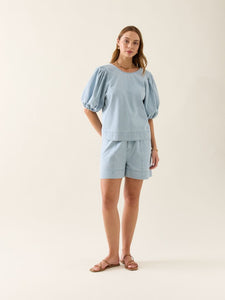 Isle Of Mine Sofie Denim Top Sky