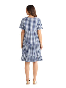 Brave and True Clementine Dress Navy Gingham