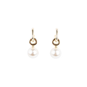 Holiday Windsor Earrings Pearl + Gold