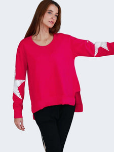 3rd Story Peyton Twin Star Sweater Pink Flash