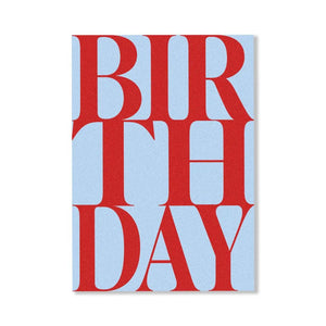 Cardboard. Blue Birthday Card