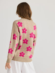 Holiday Maui Knit Hot Pink Floral
