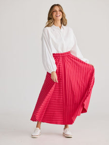 Holiday Rainforest Skirt Hibiscus Stripe