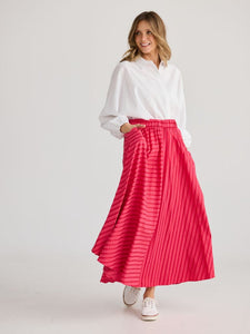 Holiday Rainforest Skirt Hibiscus Stripe