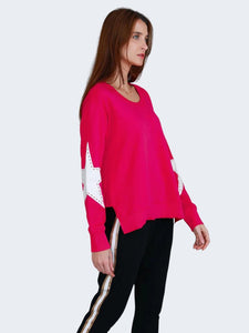 3rd Story Peyton Twin Star Sweater Pink Flash