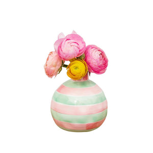 Noss and Co Round Bud Vase Pink & Mint Green