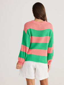 Holiday Driftwood Knit Apple Stripe