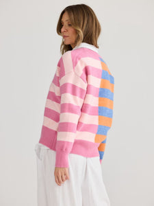 Holiday Samba Cardi Pink Multi