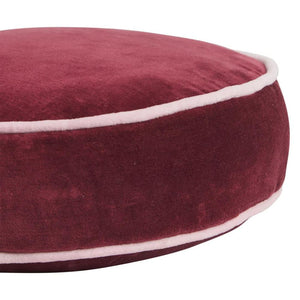 Sage x Clare Castilo Round Velvet Cushion Port