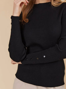 Isle of Mine Juno Knit Top Onyx