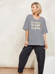 Eb + Ive La Plage Tshirt Indigo