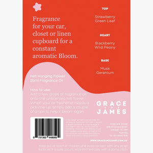 Grace and James Wild Rose & Blackberry Felt Air Freshener