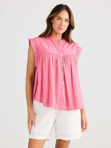 Holiday Clementine Top Cosmo Pink