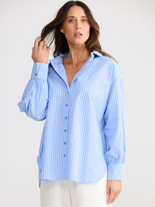 Brave + True Isabel Shirt Blue Stripe