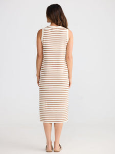 Brave + True Squad Dress Ecru W Tawny