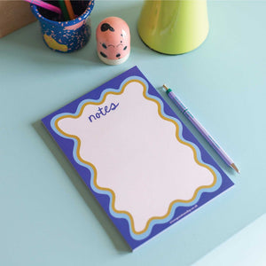 Good Tuesday A5 Blue Wavy Notepad