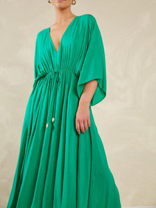 Haven Lipari Tie Dress Verde