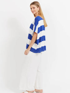 Haven Jardin Stripe Tshirt Azul