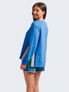 EST 1971 Classic Trim Side Sweat Shirt Cornflower