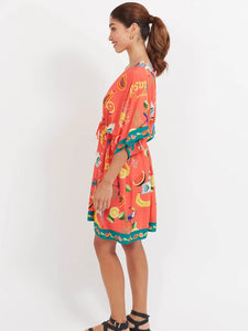 Haven Cabana Dress Brasil Coral