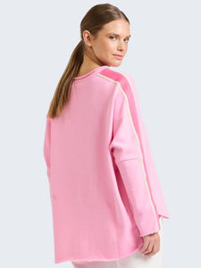 EST 1971 Raw Tape Long Sleeve Sweatshirt Bubblegum