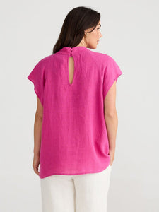 Brave + True Elsie Top Fuchsia