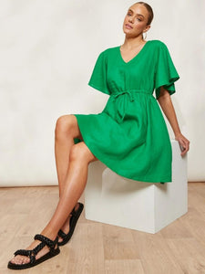 Eb + Ive Halcyon Tie Dress Emerald