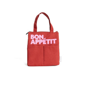 Helio Ferretti Bon Appétit Lunch Bag Burgundy