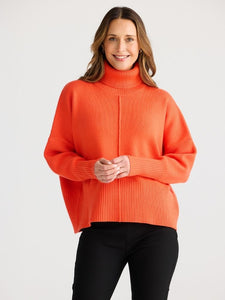 Brave and True Sophie Knit Jumper Neon Flame
