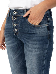 Italian Star 7019 Jean Zip Pockets Dark Wash