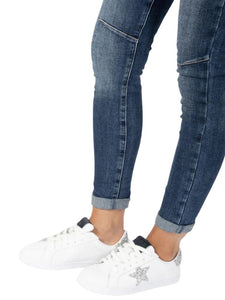 Italian Star 7019 Jean Zip Pockets Dark Wash