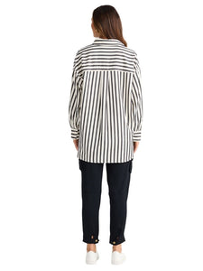 Brave + True Ezra Shirt Black Stripe
