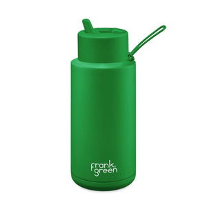 Frank Green 34oz Reusable Bottle Straw Evergreen