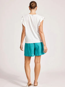 Eb + Ive Francia Frill Tank White