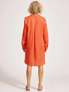 Eb + Ive Miramar Shirt Dress Coral