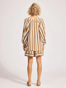 Eb + Ive Treville Stripe Blouse Caramel