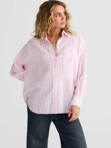 Talisman Yellowstone Shirt Pink Stripe