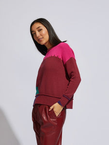 LD & Co Intarsia Trim Jumper Astro Dust