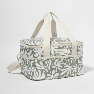 Sunny Life Canvas Cooler Bag The Vacay Olive