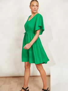 Eb + Ive Halcyon Tie Dress Emerald