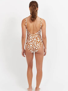 Haven Bahama Twist One Piece Swimsuit Opus Tan