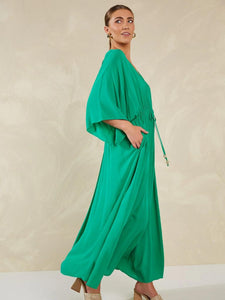 Haven Lipari Tie Dress Verde