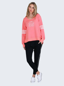 3rd Story Celeste Stripe Band 3S Sweater Cheeky Pink