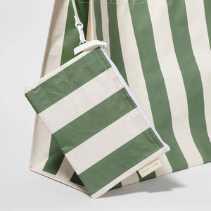 Sunny Life Carryall Beach Bag The Vacay Olive Stripe