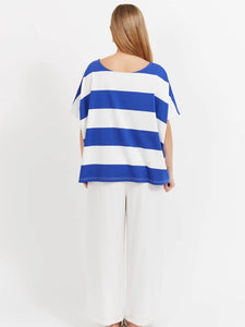 Haven Jardin Stripe Tshirt Azul