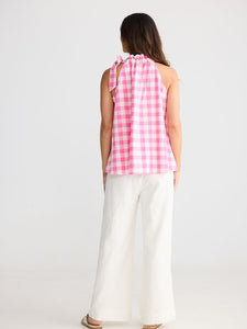 Brave + True Soul Top Pink Gingham