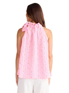 Brave + True Soul Top Neon Pink Dobby
